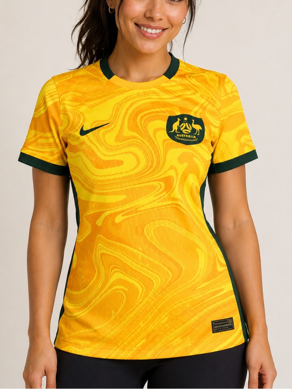 Nike Australia Women’s 2023 Home Soccer Jersey Dri-FIT ADV Size Small yellow NWT